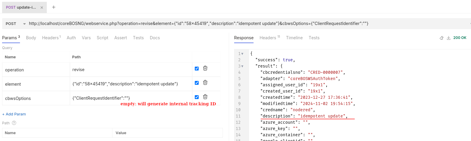 idempotent revise